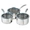 Sainsbury's Home 3 Piece Stainless Steel Pan Set