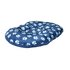 Paw Print Fleece Oval Navy Cushion - Medium