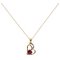 Revere 9ct Gold Ruby Diamond Accent Pendant 18 Inch Necklace
