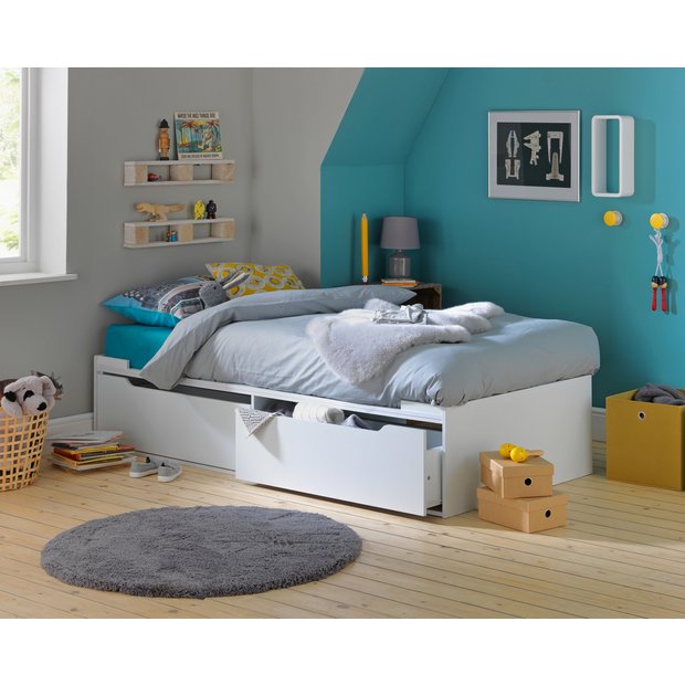 White cabin hotsell bed argos