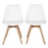 Argos Home Charlie Pair of Plastic Chairs - White