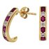 Revere 9ct Yellow Gold Ruby and Diamond Stud Earrings