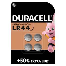 Duracell LR44 Alkaline Button Battery (76A) - Pack of 4