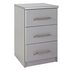 Argos Home Normandy 3 Drawer Bedside Chest - Grey