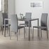 Argos Home Lido Glass Dining Table & 4 Grey Chairs