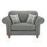 Argos Home Windsor Fabric Cuddle ChairLight Grey