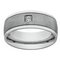 Revere Men's Stainless Steel Matt and Polished CZ Ring