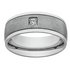 Revere Men's Stainless Steel Matt and Polished CZ Ring