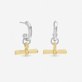 Inicio Duotone T-Bar Earrings In Gift Pouch