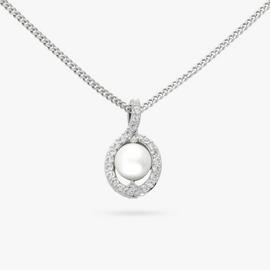Revere Sterling Silver Single Pearl Pendant Necklace