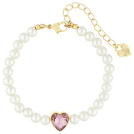 Lipsy Pearl Pink Heart Bracelet