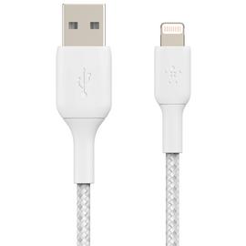 Belkin 1m Lightning to USB-A Braided Cable - White