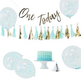 Ginger Ray 1st Birthday Cake Smash Party Decorations - Blue