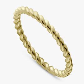 Revere Gold Plated Sterling Silver Rope Twist Ring