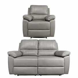 Argos Home Toby Chair & 2 Seater Recliner Sofa - Grey