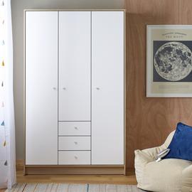 Argos Home Malibu Kids 3 Door 3 Drawer Wardrobe - White