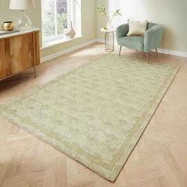 Catherine Lansfield Deco Green Flatweave Rug