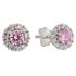 Revere Sterling Silver CZ Halo Stud Earrings