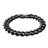 Revere Mens Stainless Steel Black Curb Bracelet