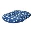 Paw Print Fleece Oval Navy Cushion - Large
