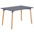 Hygena Charlie Solid Beech 4 Seater Dining Table - Grey