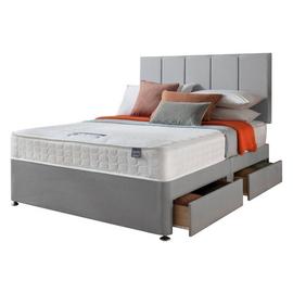 Silentnight Hatfield Small Double Memory Divan Bed - Grey