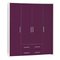 Argos Home Broadway 4 Dr 4 Drw Wardrobe - Plum Gloss & White
