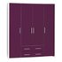 Argos Home Broadway 4 Dr 4 Drw Wardrobe - Plum Gloss & White