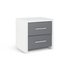 Argos Home Broadway 2 Drw Bedside Chest - Grey Gloss & White