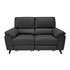 Argos Home Elliot 2 Seater Leather Mix Recliner Sofa - Black