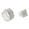 Revere Men's Silver Crystal Set of 2 Huggie Earrings