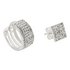 Revere Men's Silver Crystal Set of 2 Huggie Earrings