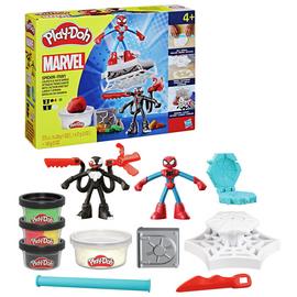 Play-Doh Spiderman Launch & Slide Battle with 4 Tubs