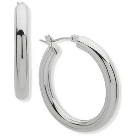 DKNY Silver Tone 30mm Hoop Earrings