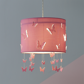 Argos Home Kids Pink Butterflies Lampshade - 25cm