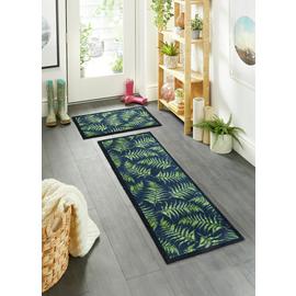 My Mat Fern Leaves Short Pile Runner - 50x150cm