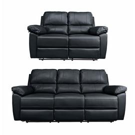 Argos Home Toby 2 Seater & 3 Seater Recliner Sofa - Black