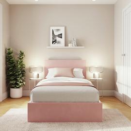 GFW End Lift Velvet Ottoman Bed