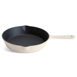 Habitat 19.5 cm Cast Iron Frying Pan - Cream