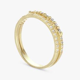 Revere Gold Plated Sterling Silver Double Band Ring