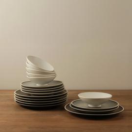 Masterchef 12 Piece Porcelain Dinner Set - Dark Grey