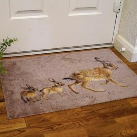 Bree Merryn Hare Line Brown Doormat - 50x75cm