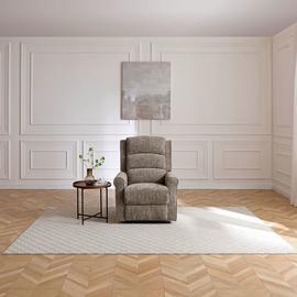 Kyoto Betsy Fabric Manual Recliner Chair - Fawn