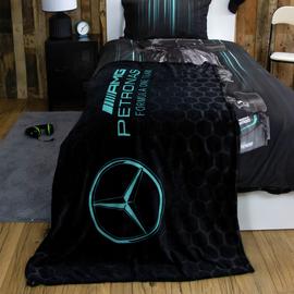 Mercedes F1 Fleece Throw - Black - 150x100cm
