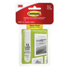 Command Large White Picture Hang Strips - 12 Pack