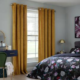 Habitat Matte Velvet Dimout Eyelet Curtains