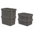 Curver Infinity Dots Set of 4 17 and 11 Litre BoxesGrey