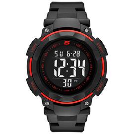 Skechers Ruhland Black Strap Digital Chronograph Sport Watch