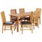 Argos Home Ashdon Solid Wood Dining Table & 6 Grey Chairs
