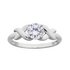 Revere Platinum Plated Silver Cubic Zirconia Kiss Ring